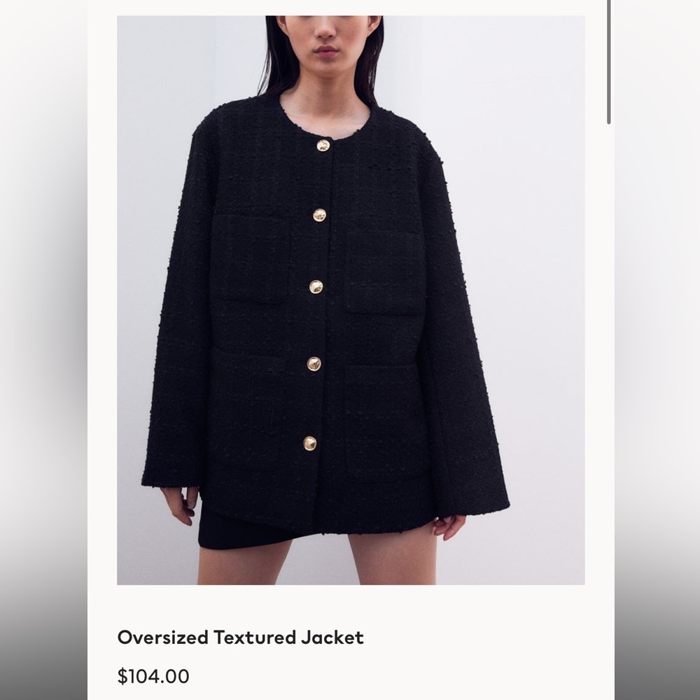 H&M Oversized Textured Jacket